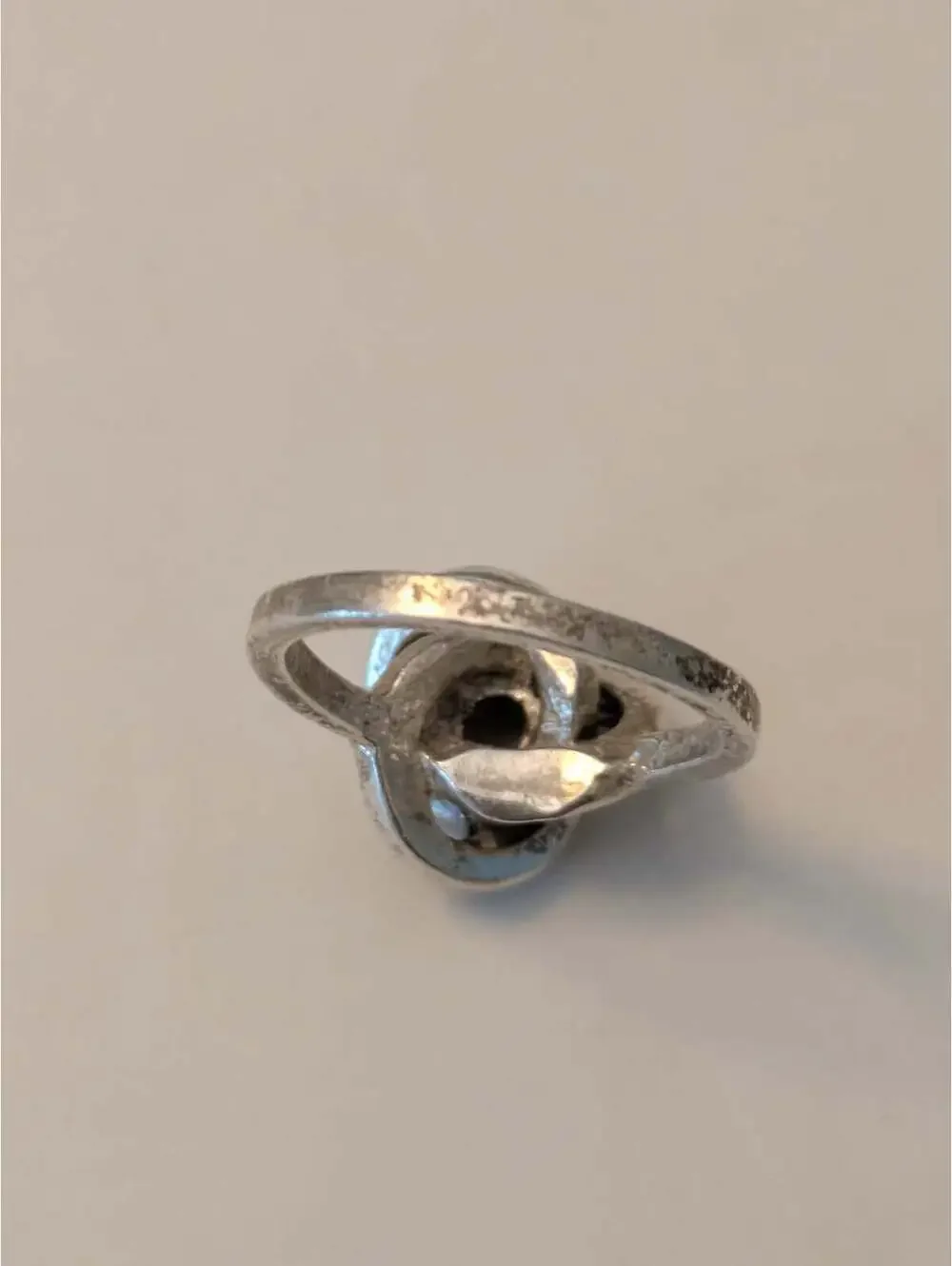 antique sterling silver celtic trinity knot ring